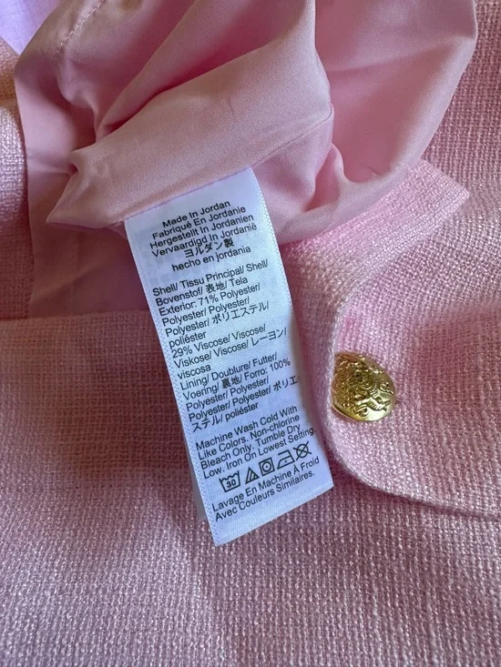 J. Crew Light Pink Sleeveless Shift Dress with Gold Button Size 6 - Picture 11 of 11